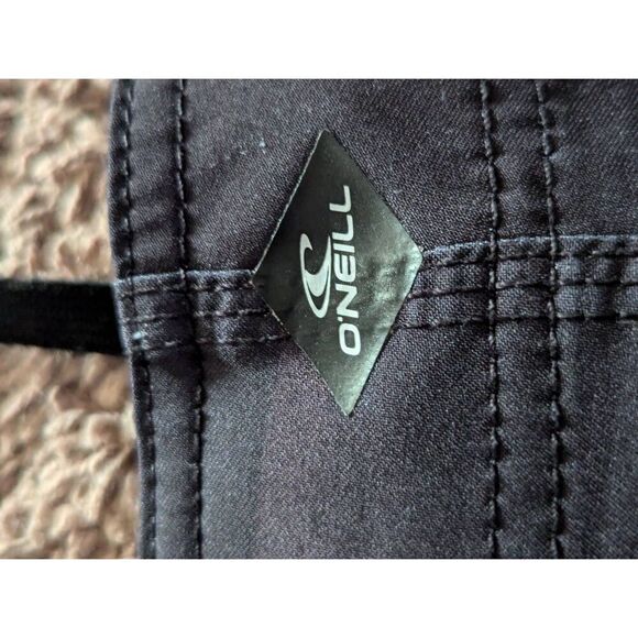 O'Neill Men's Brown & Gray Black Striped Mid-Rise Drawstring Board Shorts Size 3 - Picture 6 of 9